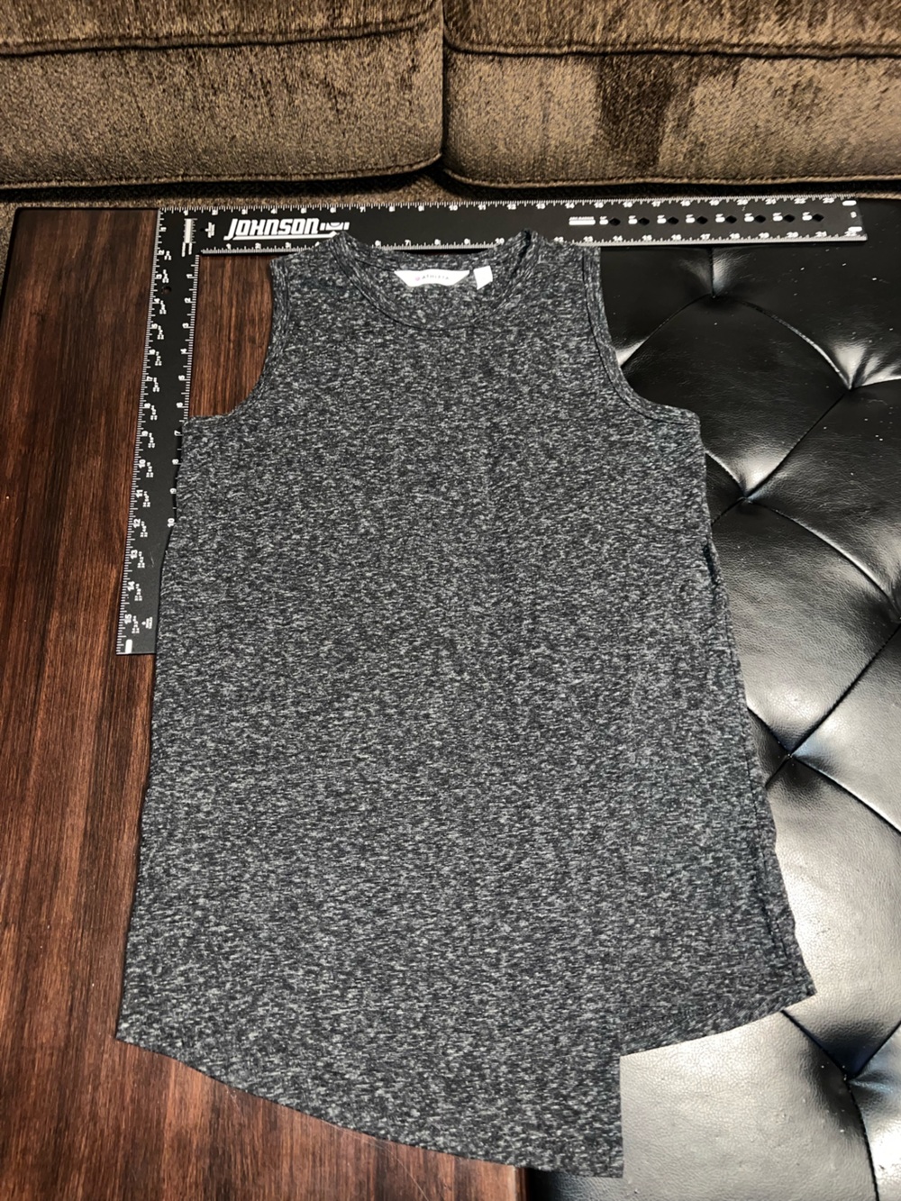 Athleta Heathered Charcoal Gray Crew Tank